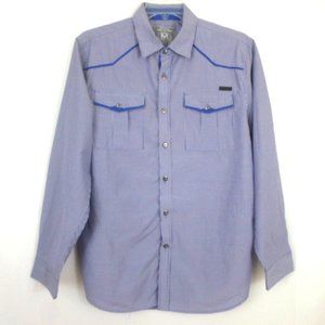 Most Official Seven Western Blue White Striped Shirt